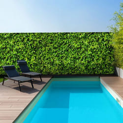 IDMARKET Brise vue occultant 15 x 10 M imprimé feuillage 160 gr/m²