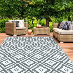 IDMARKET Tapis extérieur BAHAMAS gris 160 x 260 CM