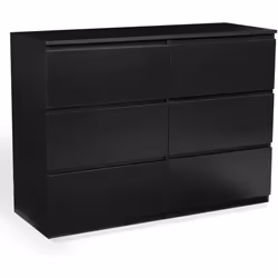 Description générale La commode 6 tiroirs TOMI est un meuble fonctionnel idéal pour le rangement dans une chambre ou un burea ...