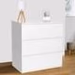 IDMARKET Commode 3 tiroirs TOMI 78 cm bois blanc