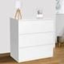 IDMARKET Commode 3 tiroirs TOMI 78 cm bois blanc