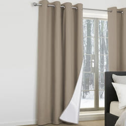 IDMARKET Lot de 2 rideaux thermiques taupe 135x240 cm