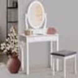 IDMARKET Coiffeuse BETTY avec miroir et tabouret