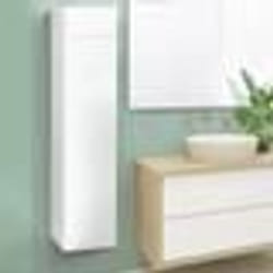 IDMARKET Meuble colonne salle de bain suspendu blanc LILA