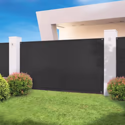 IDMARKET Brise vue haute densité 15 x 10 M noir 300 gr/m² qualité PRO