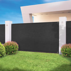 IDMARKET Brise vue haute densité 18 x 10 M noir 300 gr/m² qualité PRO