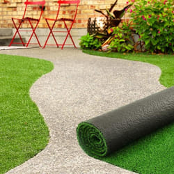IDMARKET Gazon synthétique artificiel 1x10 M 7 mm dépaisseur pour jardin et balcon