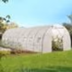 IDMARKET Serre tunnel de jardin 24M² blanche gamme maraîchère DES ANDES 8x3M