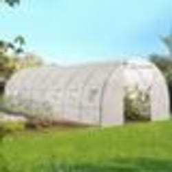 IDMARKET Bâche de rechange 130 gr/m² pour serre tunnel 24m² blanche DES ANDES