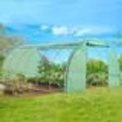 IDMARKET Serre tunnel de jardin 4 saisons 18M² verte gamme maraîchère CRIMÉE 6x3M