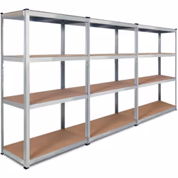 Idmarket - Lot de 3 étagères modulables charges lourdes 12 plateaux h. 150 cm