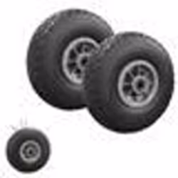 IDMARKET Lot de 2 roues increvables 250mm pour diable chariot alésage axe 16mm