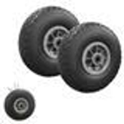 IDMARKET Lot de 2 roues increvables 250mm pour diable chariot alésage axe 16mm