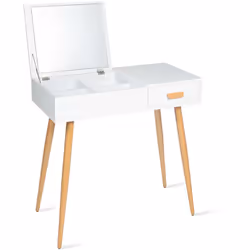 Description générale La coiffeuse LISA est un meuble multifonctionnel qui peut servir de coiffeuse, de console ou de bureau,  ...