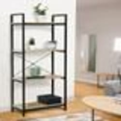 IDMARKET Etagère 4 niveaux DETROIT design industriel 130 CM