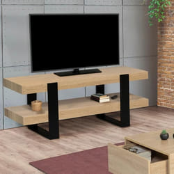 ID MARKET meuble tv PHOENIX  114 cm noir à poser
