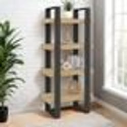 IDMARKET Etagère 4 niveaux PHOENIX bois et noir