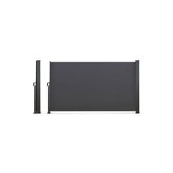 Paravent extérieur rétractable Idmarket 160 x 400 cm - Gris anthracite - Store latéral