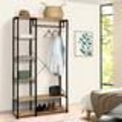 IDMARKET Dressing penderie étagères L. 90 cm DETROIT design industriel