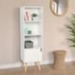 IDMARKET Bibliothèque étagère de rangement colonne EMMIE scandinave blanc