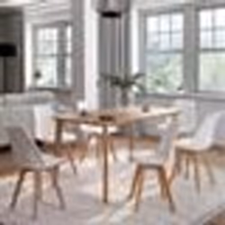 IDMARKET Lot de 6 chaises scandinaves SARA blanches pour salle à manger