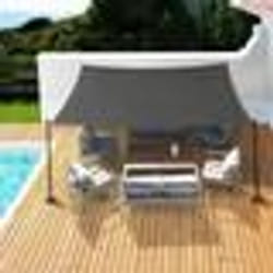 IDMARKET Voile dombrage rectangulaire 4x6 M gris