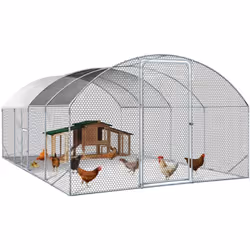 Description générale Élevez vos poules en toute sécurité grâce à l'enclos poulailler en acier galvanisé. Avec des dimensions  ...