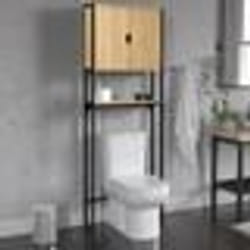 IDMARKET Meuble étagère dessus WC placard DETROIT design industriel