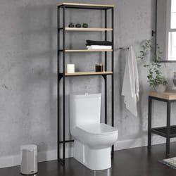 IDMARKET Meuble étagère dessus WC 4 étagères DETROIT design industriel