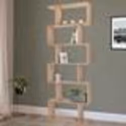IDMARKET Etagère bibliothèque SOFIA forme S bois façon hêtre 189 cm