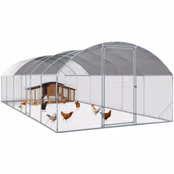 Description générale Élevez vos poules en toute sécurité grâce à l'enclos poulailler en acier galvanisé. Avec ses dimensions  ...