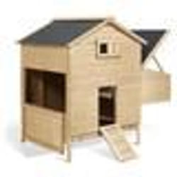 IDMARKET Poulailler chalet XL pour poules avec pondoir en bois