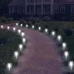 IDMARKET Lot de 20 bornes solaires à LED lampes de jardin à planter