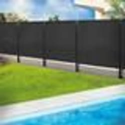 IDMARKET Brise vue renforcé 1 x 10 M noir 220 gr/m² luxe PRO