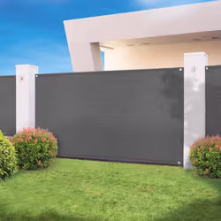 IDMARKET Brise vue haute densité 1 x 10 M gris 300 gr/m² qualité PRO