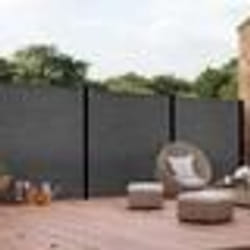 IDMARKET Brise vue ultra résistant 15 x 10 M gris 400 gr/m² haut de gamme