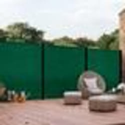 IDMARKET Brise vue occultant 15 x 10 M vert 400 gr/m² haut de gamme