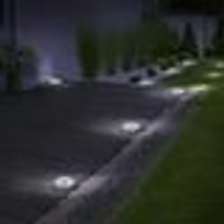 IDMARKET Lot de 10 disques solaires à LED spots de jardin à planter