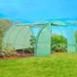 IDMARKET Serre tunnel de jardin 4 saisons 12M² verte gamme maraîchère ZEBRA 4x3M