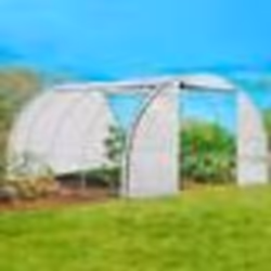 IDMARKET Serre tunnel de jardin 4 saisons 12M² blanche gamme maraîchère ZEBRA 4x3M