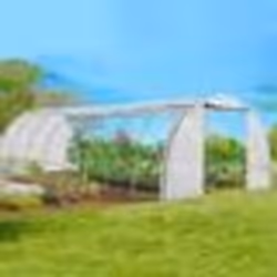 IDMARKET Serre tunnel de jardin 4 saisons 24M² blanche gamme maraîchère DES ANDES 8x3M