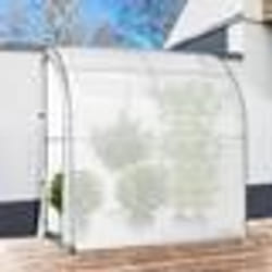 IDMARKET Serre dhivernage murale adossée 200 x 80 x 160 cm balcon et terrasse