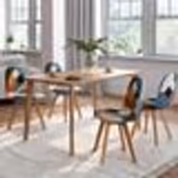IDMARKET Lot de 4 chaises scandinaves SARA motifs patchworks multi-couleurs