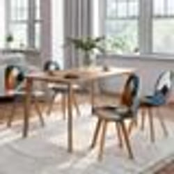 IDMARKET Lot de 4 chaises scandinaves SARA motifs patchworks multi-couleurs