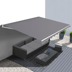 IDMARKET Store banne manuel 380x3 M gris anthracite