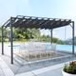 IDMARKET Pergola lames orientables 3x4 M gris anthracite