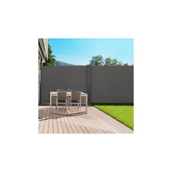 IDMARKET Paravent extérieur rétractable double 160 x 800 CM gris anthracite store latéral