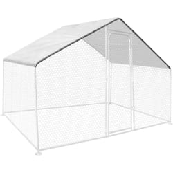 Idmarket - Bâche waterproof blanche 3,4x2 m 150 gr pour enclos poulaillers