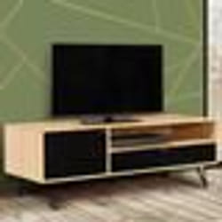 IDMARKET Meuble TV 113 cm vintage NOEMI 1 porte 1 tiroir bois pied épingle