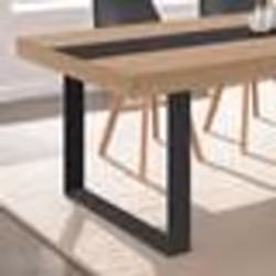 IDMARKET Lot de 2 pieds de table carrés 78x71 cm design industriel